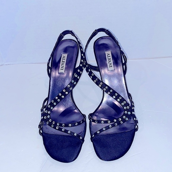 Alfani Black Stiletto 4" Heels with Rhinestone Size 8 - Picture 1 of 5